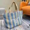 6930b92e6e68136f4d9ae4de Prada Woven Straw Letter Bag in Black, Beige, Pink, Blue - Vacation Style Cute Handheld Bag with Triangular Logo