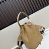 6930b9696e68136f4d9ae53c Prada New Arrival, Calfskin with Lychee Texture, Dual Strap Design, Leather and Colorful Woven Strap, Stylish and Practical Top Handle Crossbody Bag