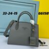 6930b96c6e68136f4d9ae53e High-Quality Genuine PRADA #66158 Handbag in Imported Coarse Cross Cowhide and Calfskin
