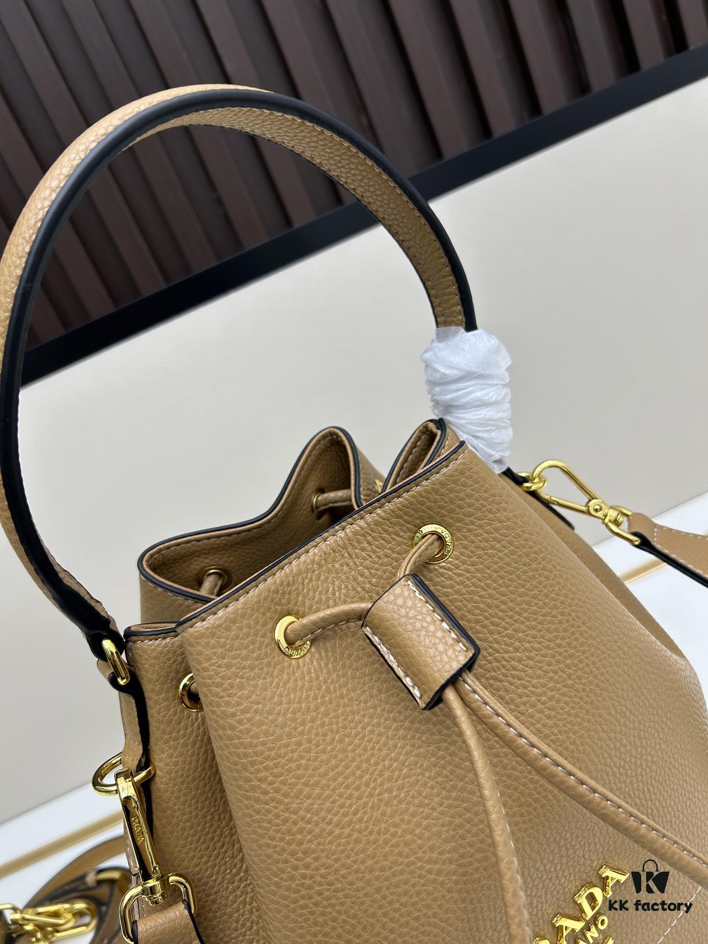 6930b96e6e68136f4d9ae544 Prada New Arrival, Calfskin with Lychee Texture, Dual Strap Design, Leather and Colorful Woven Strap, Stylish and Practical Top Handle Crossbody Bag