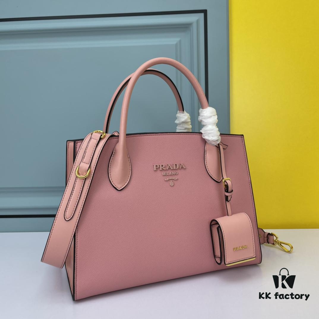 6930b9726e68136f4d9ae548 High-Quality Counter Product PRADA #66158 Premium Imported Coarse Cross Cowhide with Calfskin, 175 OEM Code, Enamel Same-Color Logo Pendant, Classic and Uniquely Elegant, 33 x 24 x 15cm
