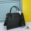 6930b9836e68136f4d9ae56c High-Quality Counter Product PRADA #66158 Premium Imported Coarse Cross Cowhide with Calfskin, 175 OEM Code, Enamel Same-Color Logo Pendant, Classic and Uniquely Charming, Fashionable and Elegant, 33 x 24 x 15cm
