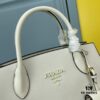 High-Quality Counter Product PRADA #66158 Premium Imported Coarse Cross Cowhide with Calfskin 175 OEM Code Enamel Same-Color Logo Pendant Classic and Unique Charm Fashionable and Elegant 33x24x15cm