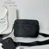 PRADA Imported Parachute Fabric with Leather Trimming