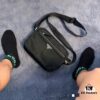 PRADA Imported Parachute Fabric with Leather Trimming