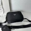 PRADA Imported Parachute Fabric with Leather Trimming