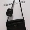 PRADA Imported Parachute Fabric with Leather Trimming