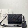 PRADA Imported Parachute Fabric with Leather Trim