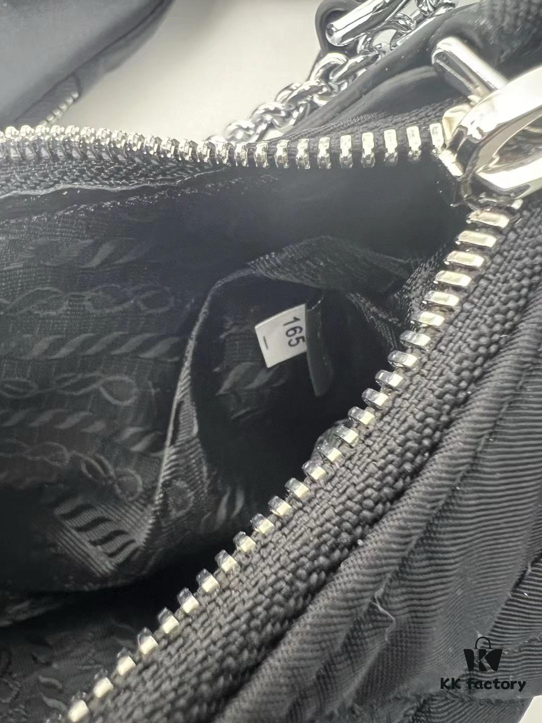 PRADA Imported Parachute Fabric with Leather Trim
