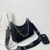 PRADA Imported Parachute Fabric with Leather Trim