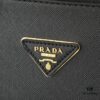 6930b9d96e68136f4d9ae5f8 House Super Hot Killer Bag, Saffiano Leather, Dual Top Handles, Detachable Adjustable Leather Shoulder Strap, Gold-Tone Hardware, Triangle Logo with Metal Lettering on Leather, Snap Button Closure on Side, Two Outer Zip Pockets, Three Interior Pockets Including One with Zipper, Prada-Branded Lining