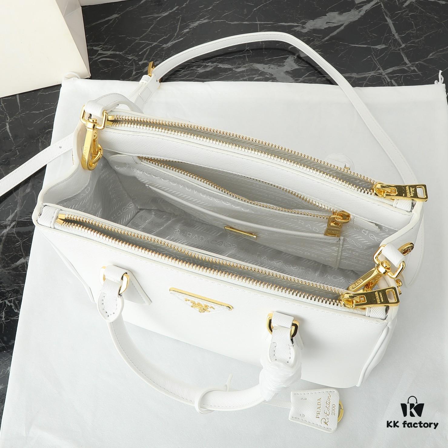 6930b9de6e68136f4d9ae5ff House Super Hot Selling Killer Bag, Saffiano Leather, Dual Top Handles, Detachable Adjustable Leather Shoulder Strap, Gold-Tone Hardware, Triangular Leather Patch with Metal Engraved Logo, Snap Button Closure on Sides, Two Exterior Zip Pockets, Three Interior Pockets Including One Zippered Pocket, Prada-Branded Lining
