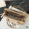 6930b9e56e68136f4d9ae608 House Super Hot Selling Killer Bag, Saffiano Leather, Dual Top Handles, Detachable Adjustable Leather Shoulder Strap, Gold-Tone Hardware, Triangular Leather with Metal Engraved Logo, Snap Button Closure on Sides, Two Exterior Zip Pockets, Three Interior Compartments Including One Zippered Pocket, Prada-Branded Lining
