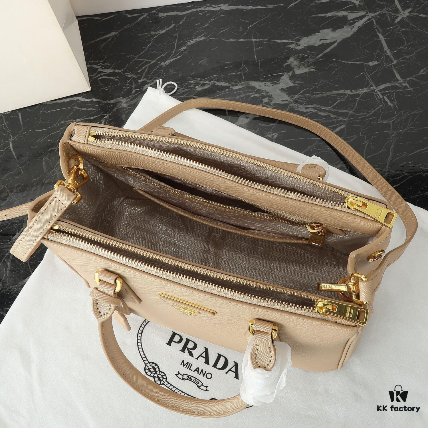 6930b9e56e68136f4d9ae608 House Super Hot Selling Killer Bag, Saffiano Leather, Dual Top Handles, Detachable Adjustable Leather Shoulder Strap, Gold-Tone Hardware, Triangular Leather with Metal Engraved Logo, Snap Button Closure on Sides, Two Exterior Zip Pockets, Three Interior Compartments Including One Zippered Pocket, Prada-Branded Lining