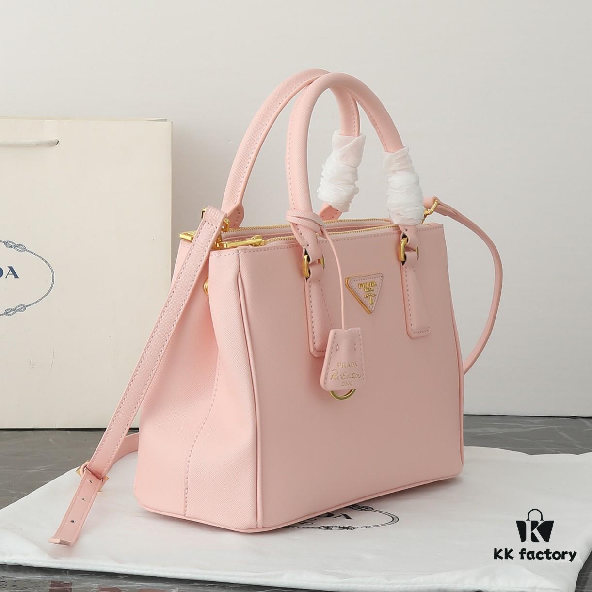 6930b9ef6e68136f4d9ae61a Model 1018 House Super Hot Killer Bag, Saffiano Leather with Dual Top Handles, Detachable Adjustable Leather Shoulder Strap, Gold-Tone Hardware, Metal Logo on Triangular Leather Patch, Snap Button Closure on Side, Two Zippered Outer Pockets, Three Interior Pockets Including One Zippered Compartment, Prada-Branded Lining