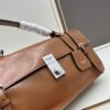 PRADA New Arrival 🎉 (All-Leather Series) [Original Order Quality with Matched Boutique Hardware] Full-Grain Oil-Waxed Cowhide