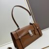 PRADA New Arrival 🎉 (All-Leather Series) [Original Order Quality with Matched Boutique Hardware] Full-Grain Oil-Waxed Cowhide