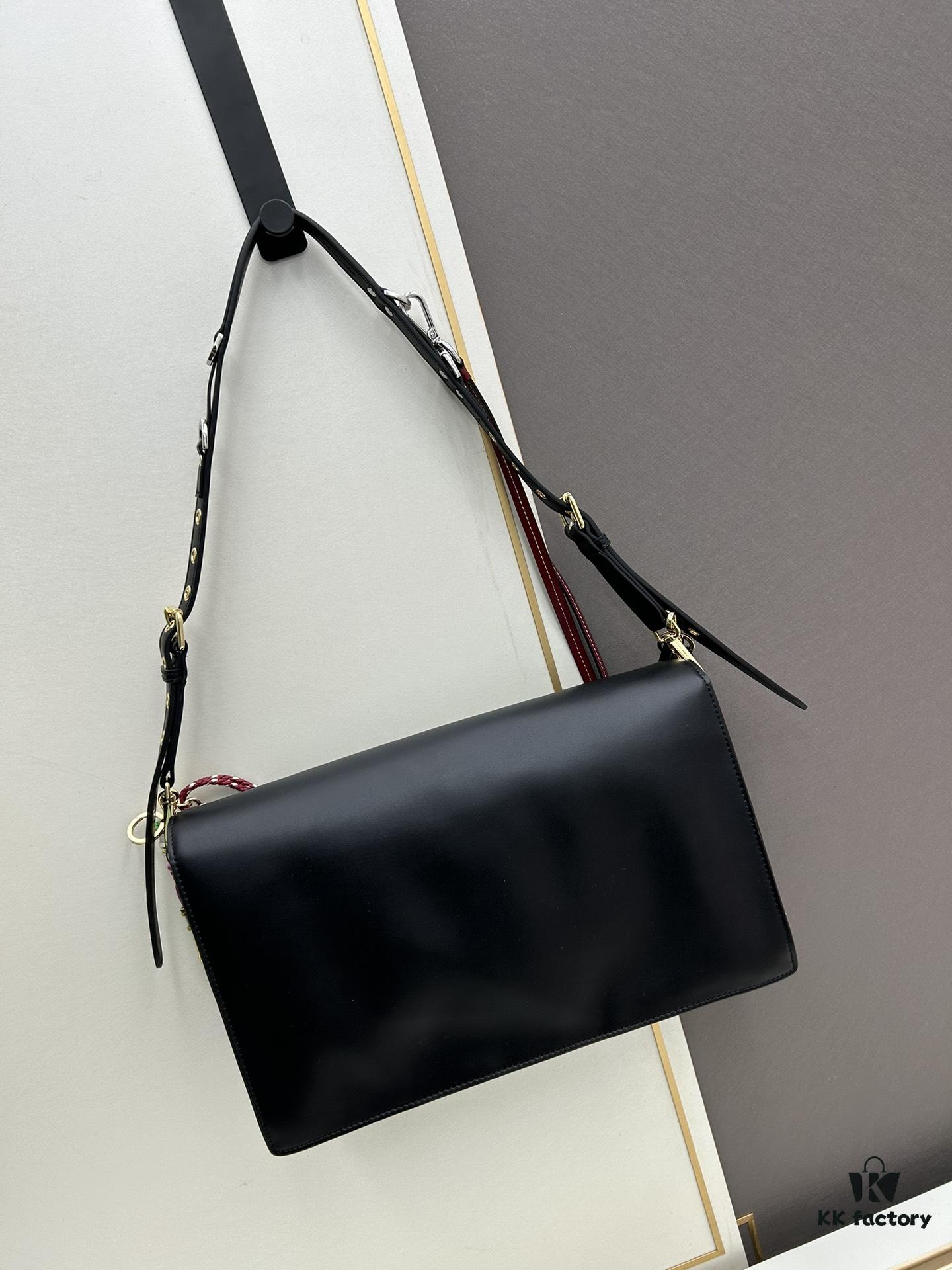 Large PRADA Counter Model with Gift Box, Celebrity Same Style 🎉 Full-Grain Leather [Original Order Quality + Matching Counter Hardware], Soft and Comfortable Touch, Spacious Capacity