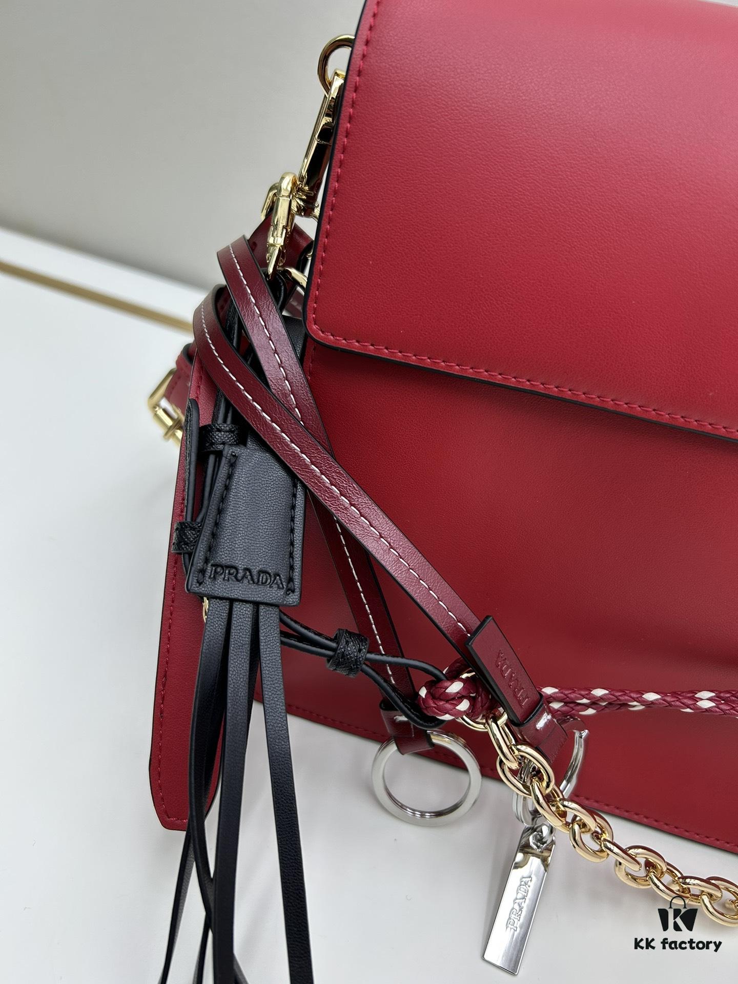Large PRADA Counter Model with Gift Box, Celebrity Same Style 🎉 Genuine First-Layer Cowhide [Original Order Quality + Matching Counter Metal Hardware], Soft and Comfortable Touch, High Capacity