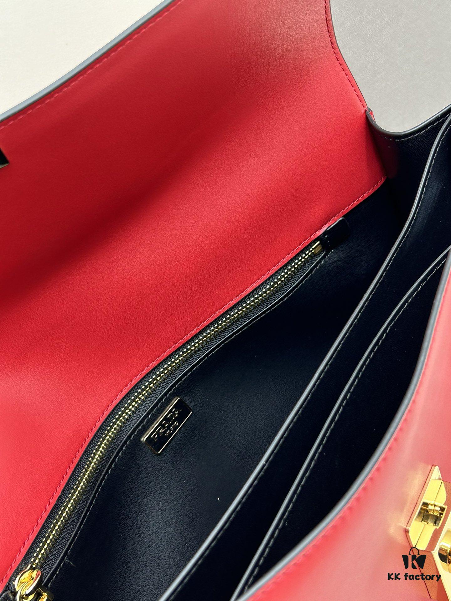Large PRADA Counter Model with Gift Box, Celebrity Same Style 🎉 Genuine First-Layer Cowhide [Original Order Quality + Matching Counter Metal Hardware], Soft and Comfortable Touch, High Capacity