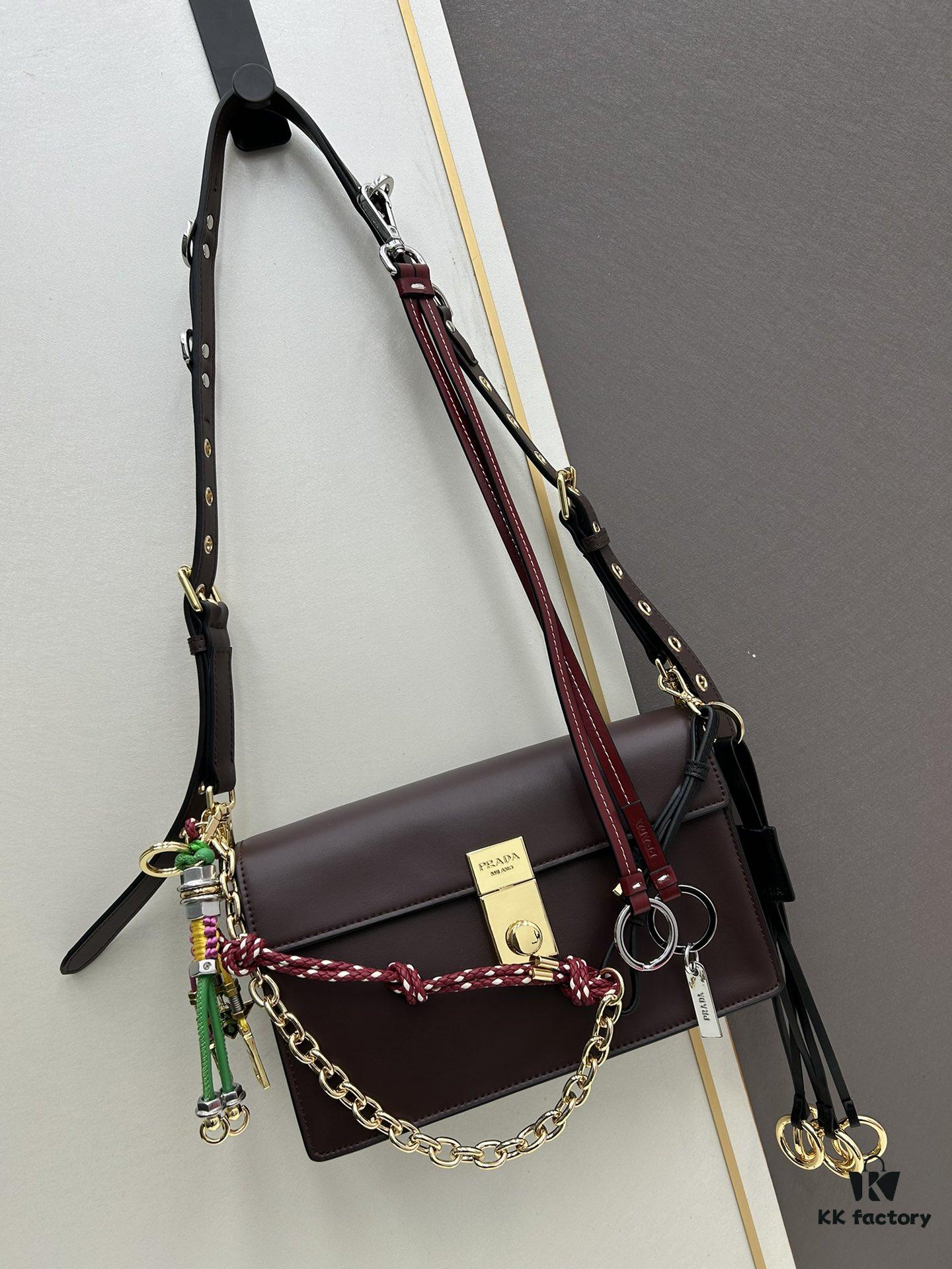 Small PRADA Counter with Gift Box, Celebrity Same Style 🎉 First Layer Cowhide [Original Quality Matched to Counter Hardware] Soft and Comfortable Touch, Large Capacity