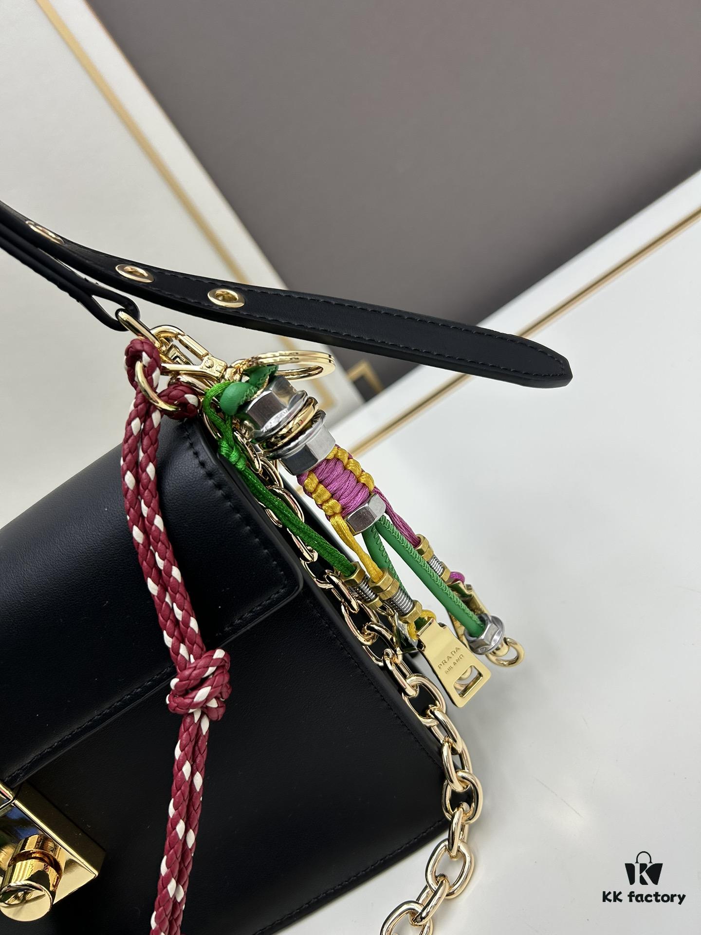 Small PRADA Counter with Gift Box, Celebrity Same Style 🎉 First Layer Cowhide [Original Quality + Matching Counter Hardware]