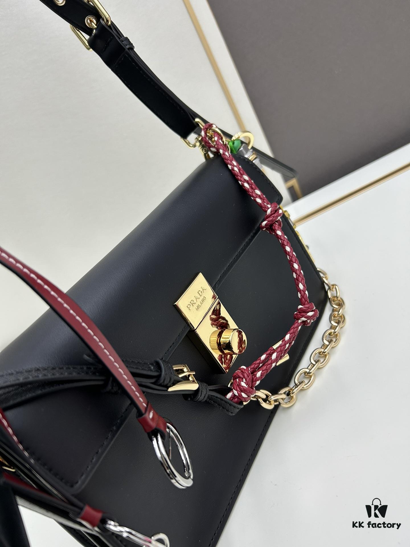 Small PRADA Counter with Gift Box, Celebrity Same Style 🎉 First Layer Cowhide [Original Quality + Matching Counter Hardware]
