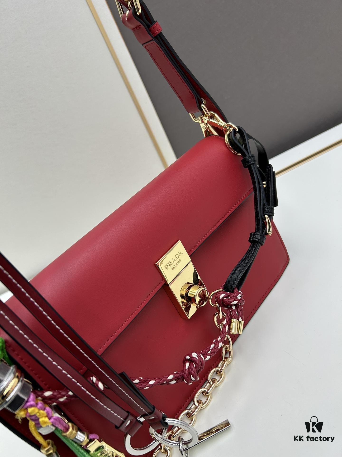 Small PRADA Counter with Gift Box, Celebrity Same Style 🎉 First Layer Cowhide [Original Quality + Matching Counter Hardware]