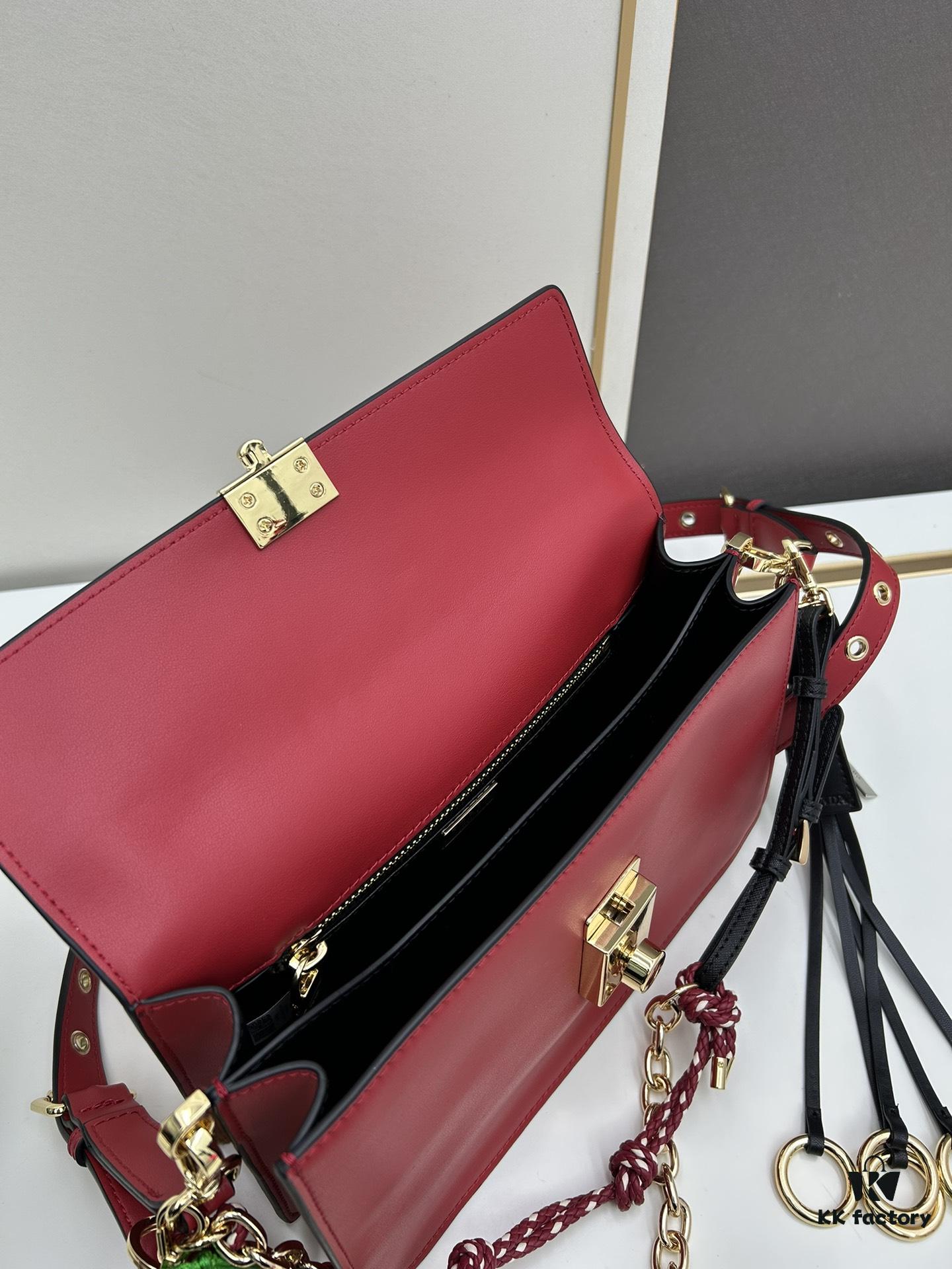 Small PRADA Counter with Gift Box, Celebrity Same Style 🎉 First Layer Cowhide [Original Quality + Matching Counter Hardware]