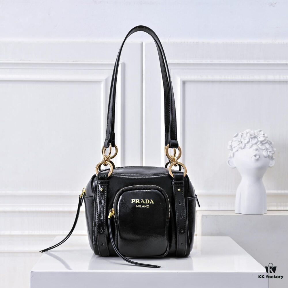 6930ba9d6e68136f4d9ae732 PRADA 2025 Spring New Arrival Waxed Leather Tote Bag