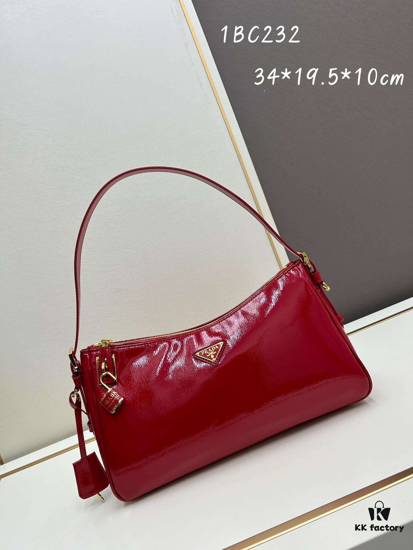 6930baba6e68136f4d9ae761 PRADA New Arrival at Official Counter (Full Leather Series) - Top-Grain Crinkled Lacquer Calfskin & Suede Lock Bag