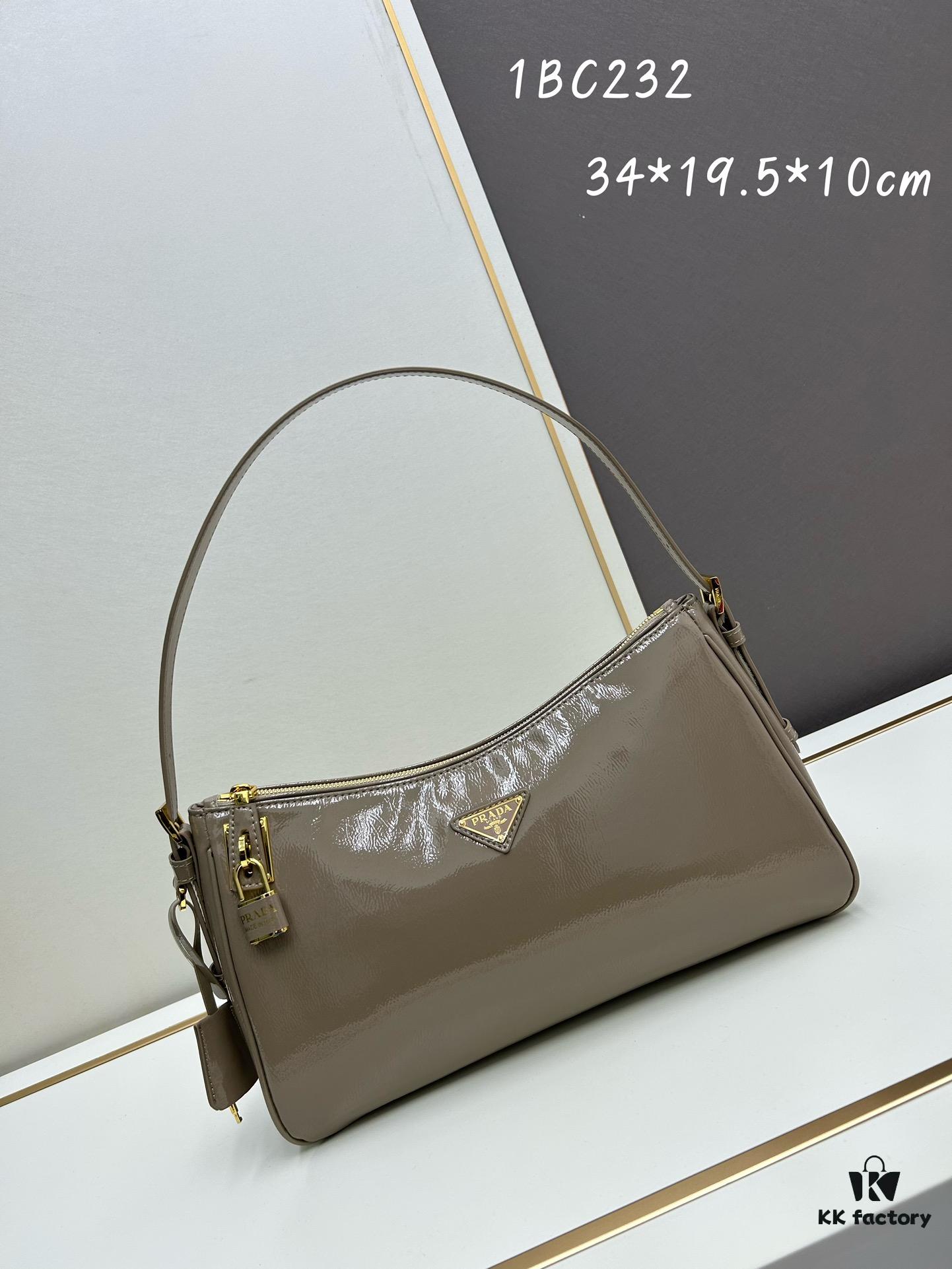 6930babb6e68136f4d9ae764 PRADA New Arrival at Official Counter (Full Leather Series) - Top-Grain Crinkled Lacquer Calfskin & Suede Lock Bag