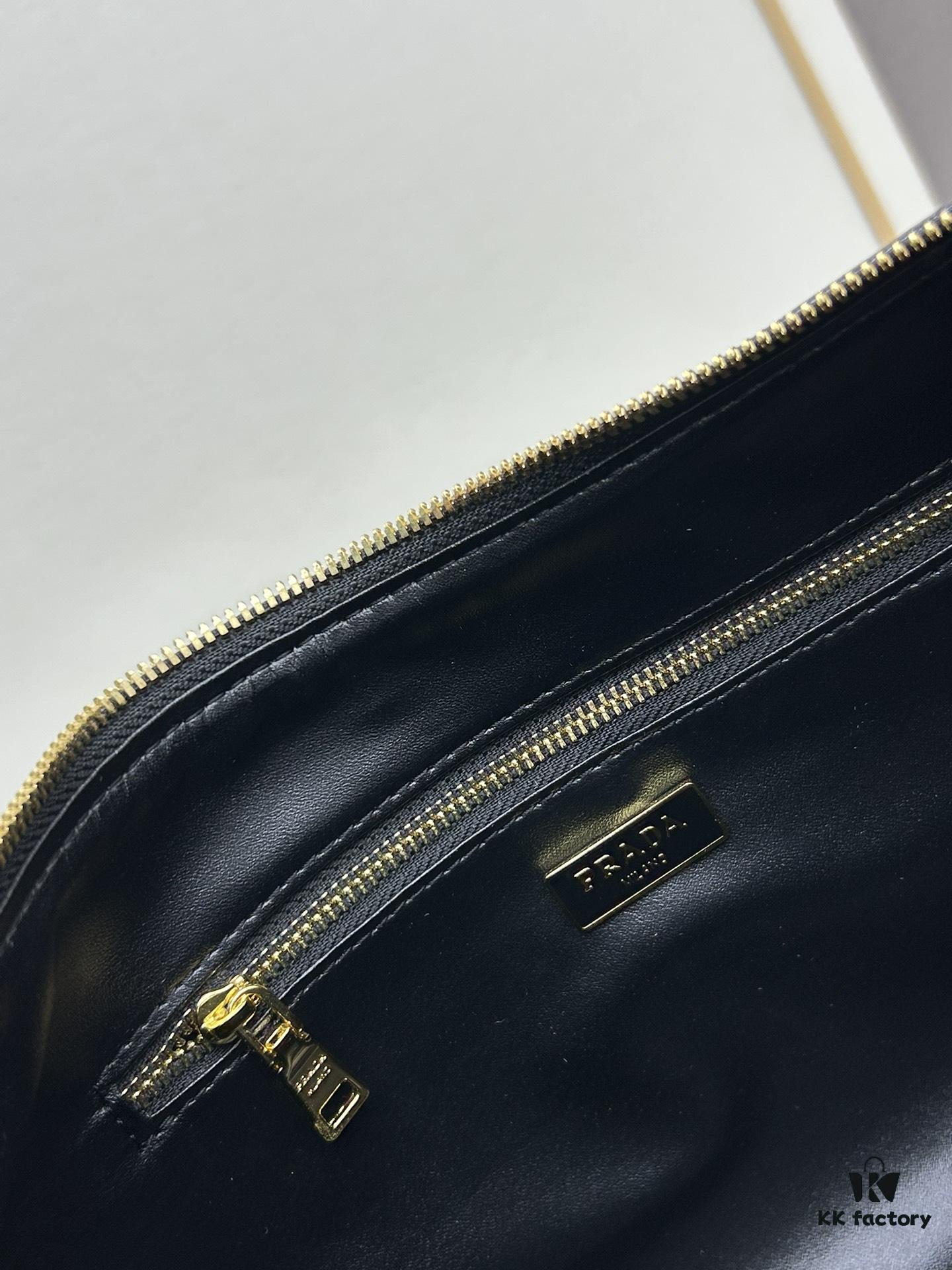6930bac76e68136f4d9ae775 PRADA New Arrival Genuine Leather Shoulder Bag - Full Top-Grain Wrinkled Lacquer Calfskin & Suede Collection