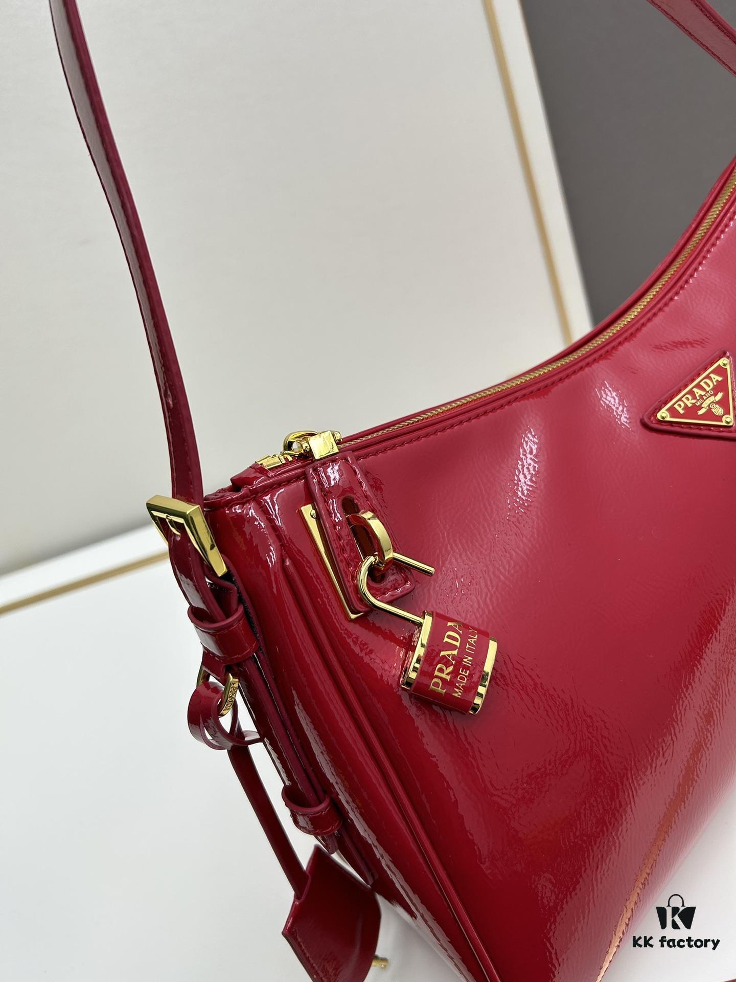 6930bac86e68136f4d9ae779 PRADA New Arrival at Official Counter (Full Leather Series) - Original Order Quality with Authentic Hardware, Wrinkled Painted Calfskin and Suede Lock Bag