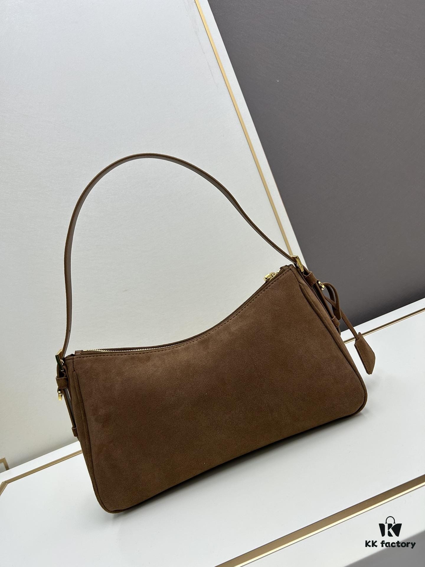 6930bacd6e68136f4d9ae77f PRADA New Arrival Genuine Leather Shoulder Bag - Full Top Grain Wrinkled Lacquer Cowhide & Suede Closure Bag