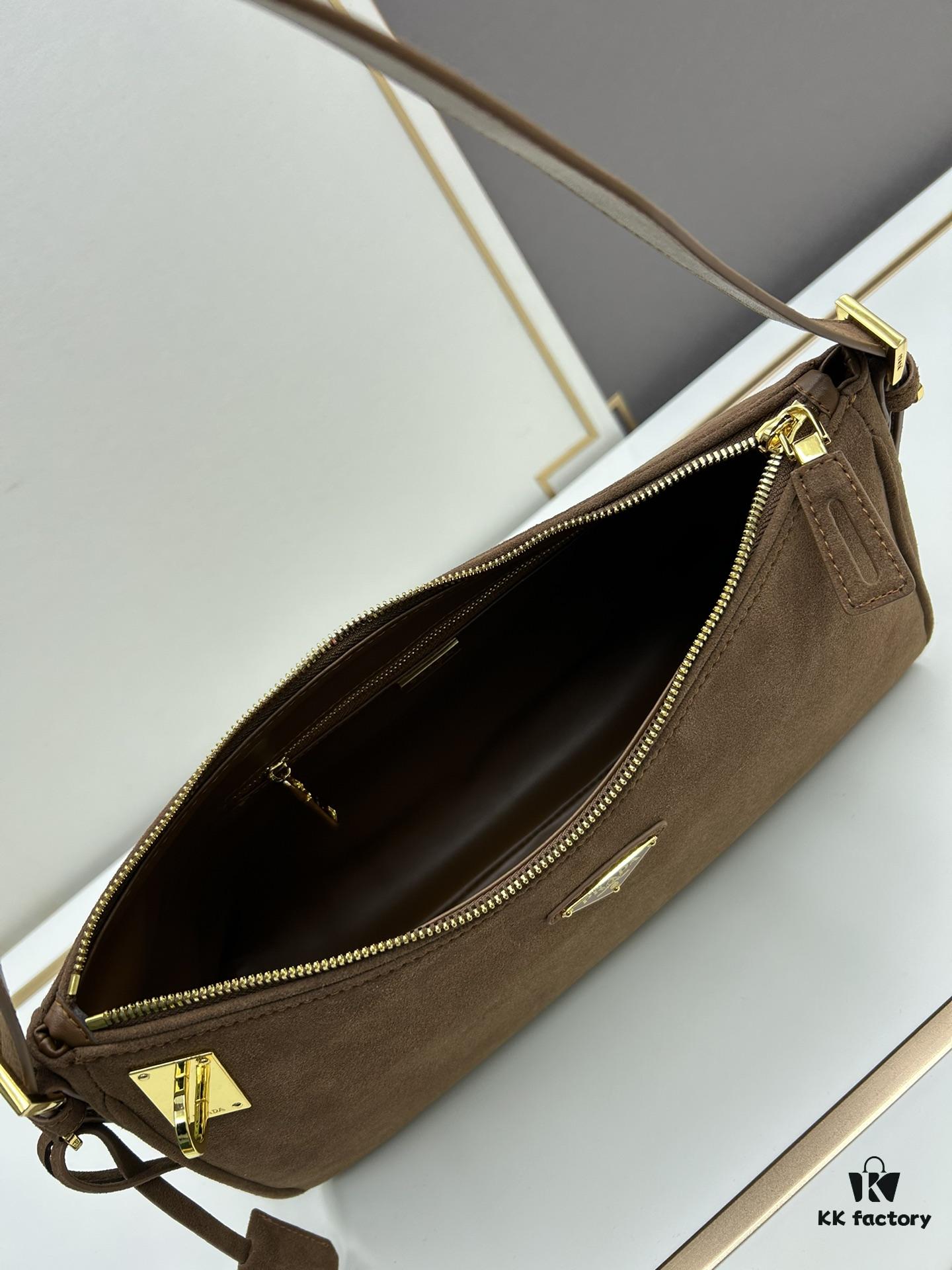6930bace6e68136f4d9ae783 PRADA New Arrival Genuine Leather Shoulder Bag - Full Top Grain Wrinkled Lacquer Cowhide & Suede Closure Bag
