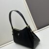6930bacf6e68136f4d9ae785 PRADA New Arrival Genuine Leather Crossbody Bag - Full Top-Grain Wrinkled Lacquer Cowhide & Suede, Enamel Triangle Logo, Adjustable Handle, Detachable Keychain