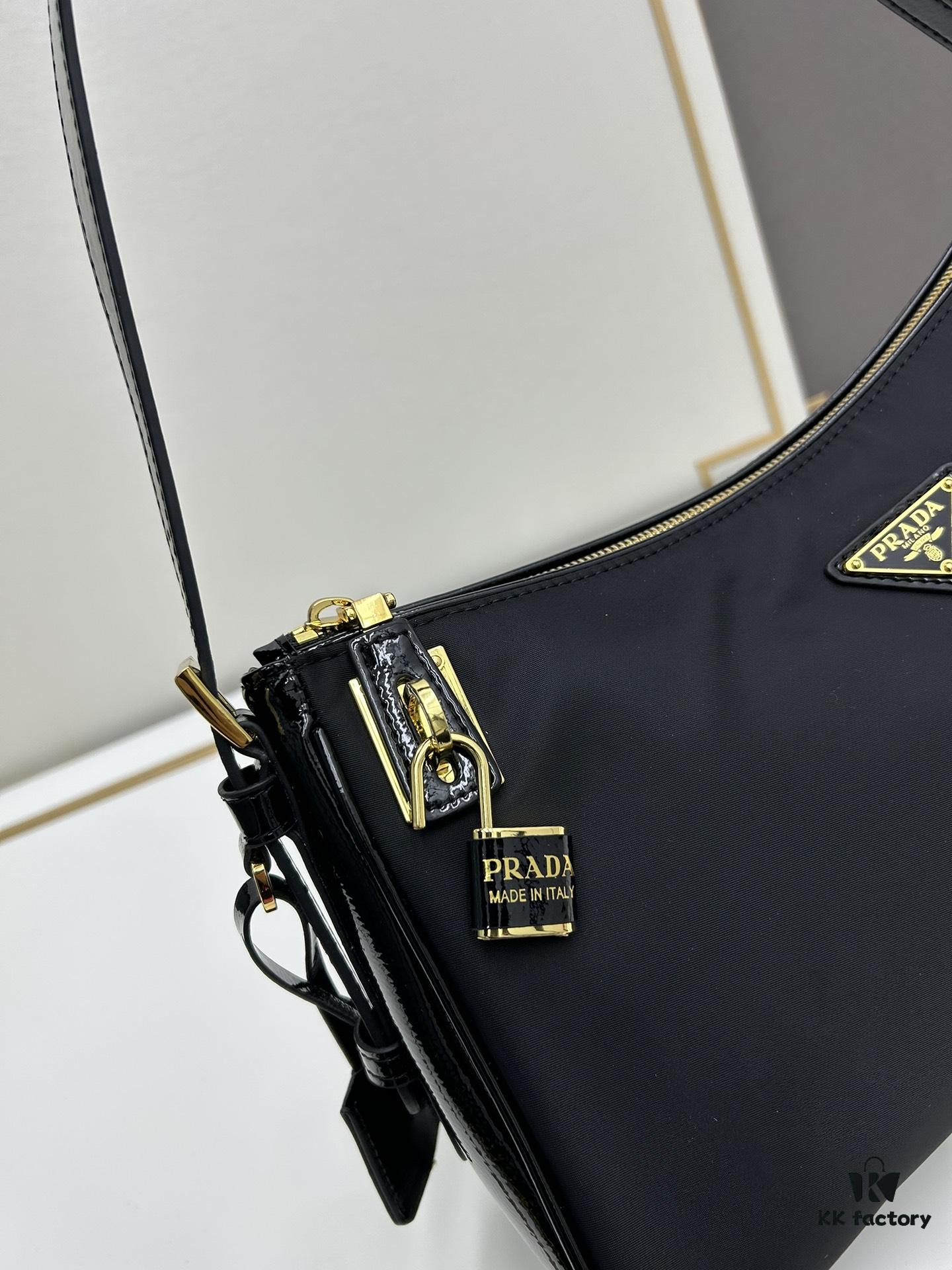 6930bad16e68136f4d9ae788 PRADA New Arrival Genuine Leather Crossbody Bag - Full Top-Grain Wrinkled Lacquer Cowhide & Suede, Enamel Triangle Logo, Adjustable Handle, Detachable Keychain