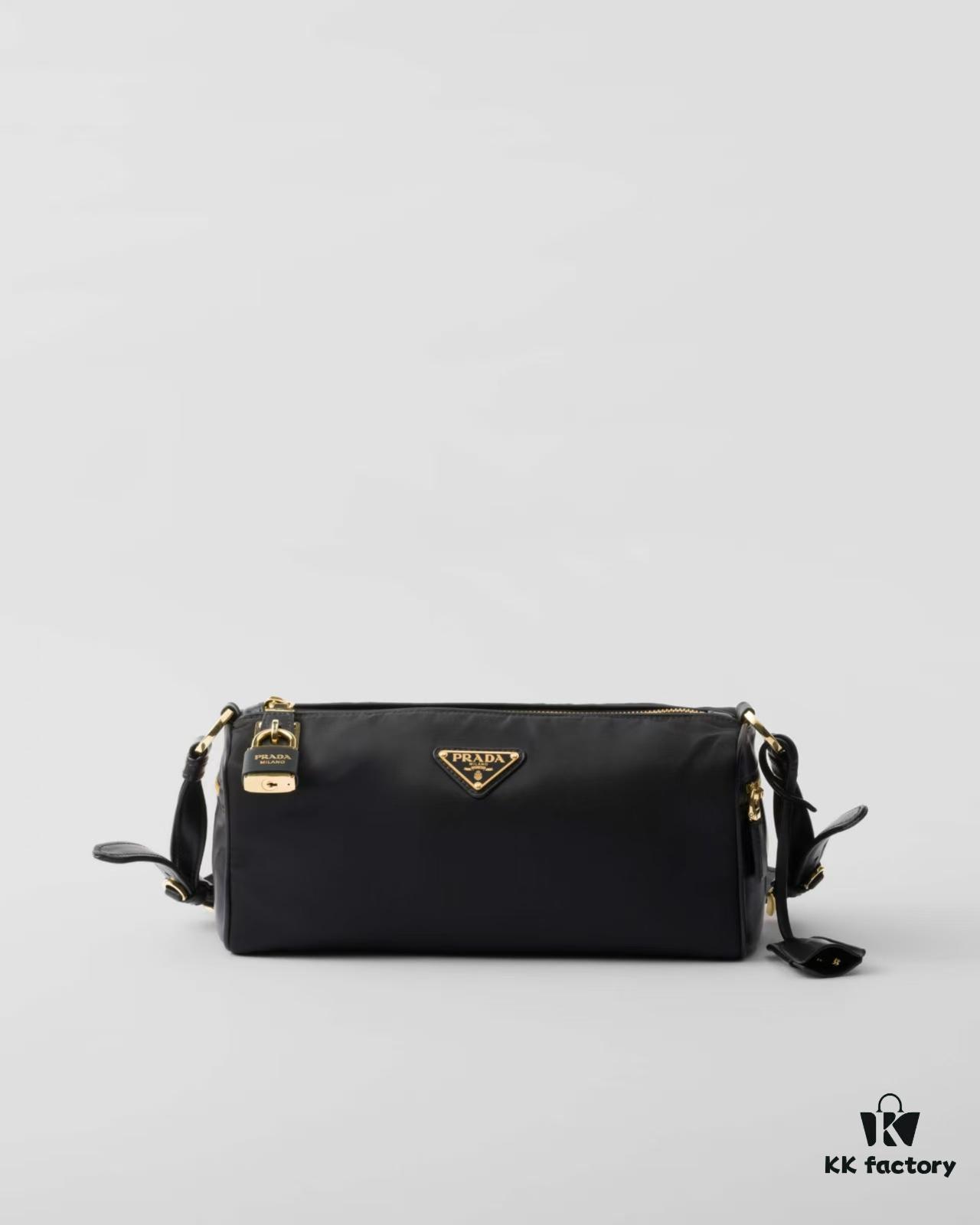 6930bad36e68136f4d9ae78d PRADA New Arrival Original Quality Full-Grain Crinkled Calfskin & Suede Lock Bag with Gold-Tone Hardware