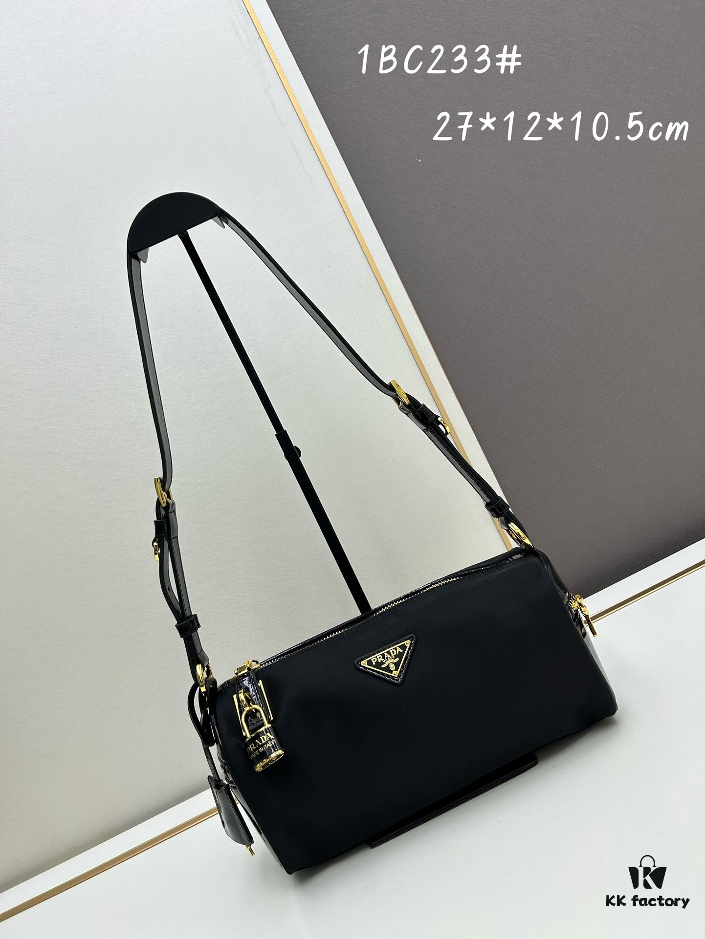 6930badb6e68136f4d9ae79a PRADA New Arrival Genuine Full-Grain Wrinkled Lacquer Calfskin & Suede Shoulder Bag - Original Quality, Matching Store Hardware