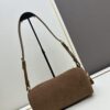 6930badb6e68136f4d9ae79c PRADA New Arrival Original Quality Full-Grain Wrinkled Lacquer Calfskin and Suede Lock Bag with Gold-Tone Hardware