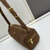 6930badc6e68136f4d9ae79d PRADA New Arrival Original Quality Full-Grain Wrinkled Lacquer Calfskin and Suede Lock Bag with Gold-Tone Hardware