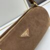 6930badc6e68136f4d9ae79e PRADA New Arrival Original Quality Full-Grain Wrinkled Lacquer Calfskin and Suede Lock Bag with Gold-Tone Hardware