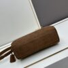 6930badf6e68136f4d9ae79f PRADA New Arrival Original Quality Full-Grain Wrinkled Lacquer Calfskin and Suede Lock Bag with Gold-Tone Hardware