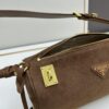 6930bae06e68136f4d9ae7a2 PRADA New Arrival Original Quality Full-Grain Wrinkled Lacquer Calfskin and Suede Lock Bag with Gold-Tone Hardware