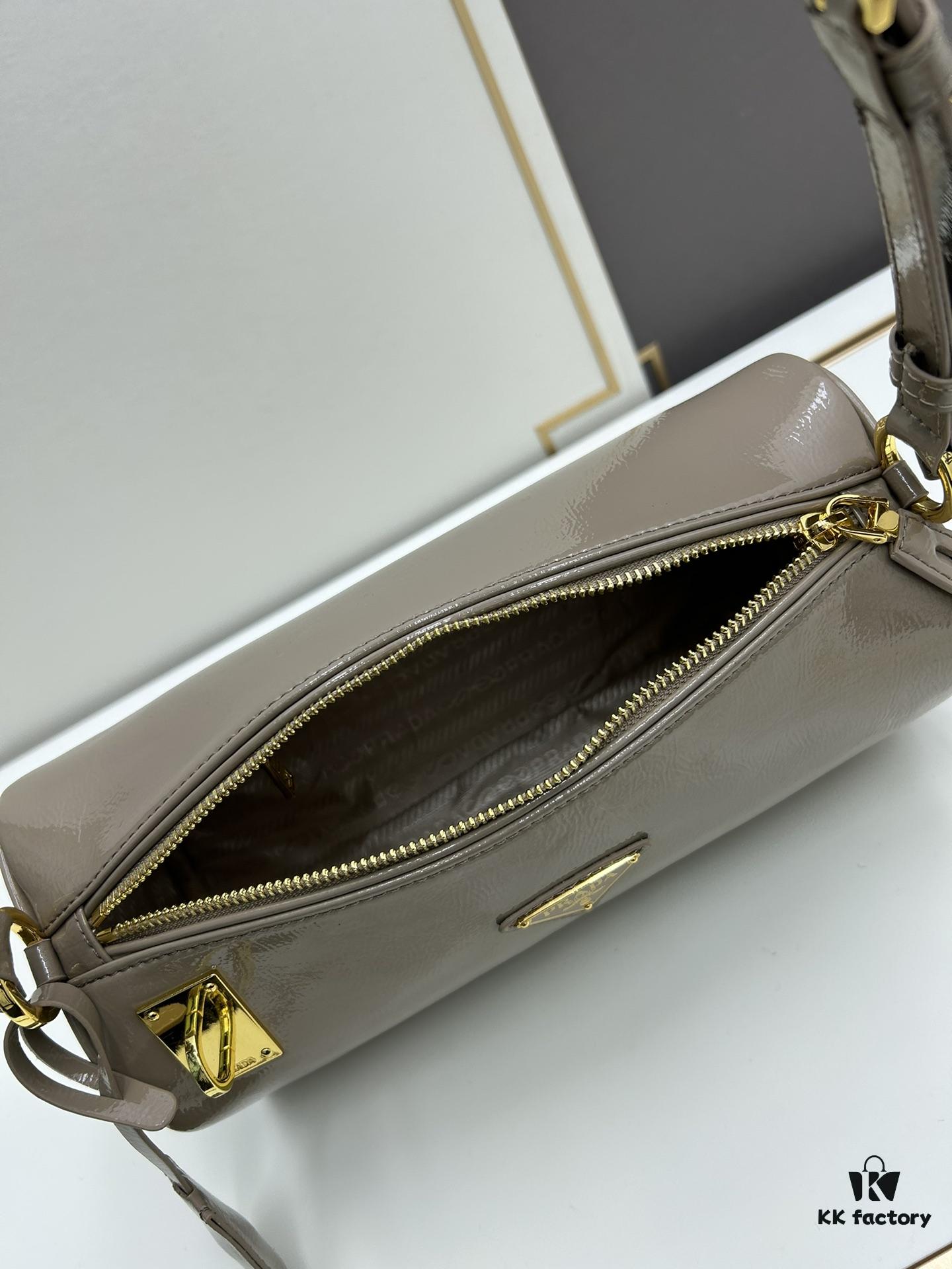 6930bae76e68136f4d9ae7ad PRADA New Arrival Original Quality Full-Grain Wrinkled Painted Calfskin - Suede Lock Bag