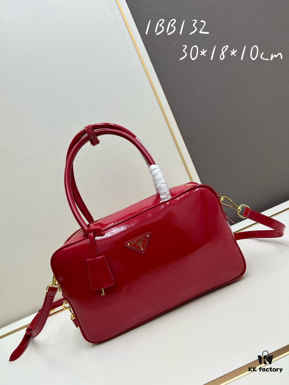 Nylon with Leather Trim, Full Leather 🎉PRADA Counter New Arrival🎉 [Original Order Quality + Matching Cabinet Hardware] Nylon and Top-Grain Calfskin Lock Bag