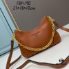 6930bb196e68136f4d9ae800 PRADA's Hottest New Launch (Leather Shoulder Strap + Chain Crossbody) – Stylish Horn Bag Combining Retro Charm and Modern Fashion