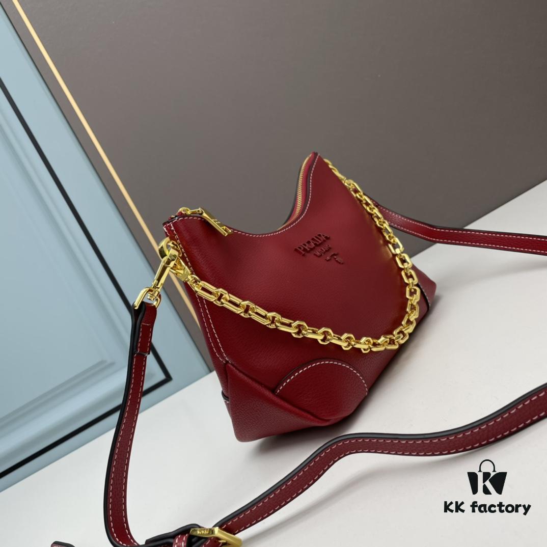 6930bb1d6e68136f4d9ae806 PRADA Bestseller Horn Bag (Leather Shoulder Strap + Chain Crossbody) - Vintage Meets Modern Fashion