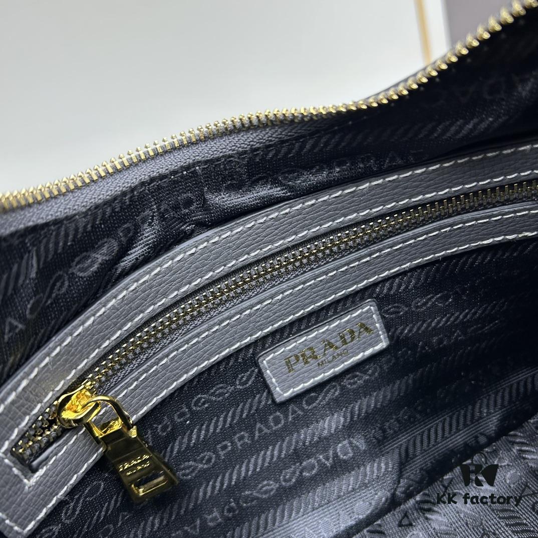 6930bb1e6e68136f4d9ae809 PRADA New Launch Hit (Leather Shoulder Strap + Chain Crossbody) Fashionable Horn Bag with Retro-Modern Fusion